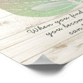 Yoga Studio Instructor Meditation Bodhi Leaf Quote Poster (Hoek)