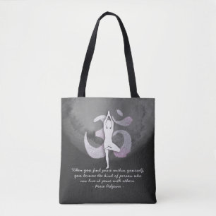 Yoga Studio Instructor Meditation Pose OM-symbool Draagtas