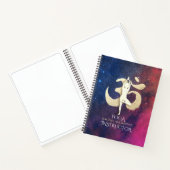 Yoga Studio Instructor Meditation Pose OM-symbool Notitieboek (Binnen)