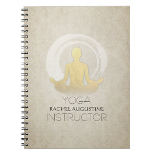 Yoga Studio Instructor Meditation Pose ZEN-symbool Notitieboek