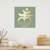 Yoga Studio Instructor Root Chakra Mantra LAM Sign Poster (Keuken)