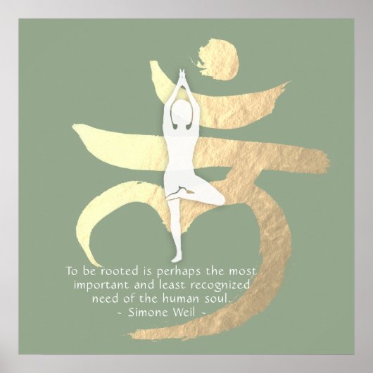 Yoga Studio Instructor Root Chakra Mantra LAM Sign Poster (Voorkant)