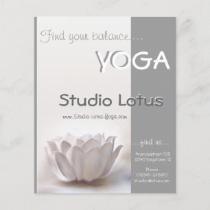 Yoga studio lotus merchandise flyer