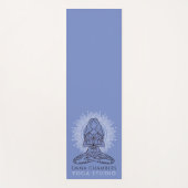 Yoga Studio Lotus Pose Blue Yogamat (Voorkant)