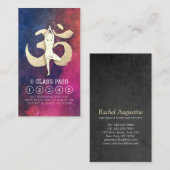 Yoga Studio Loyalty Class Pass Tree Pose OM-symboo (Voorkant / Achterkant)