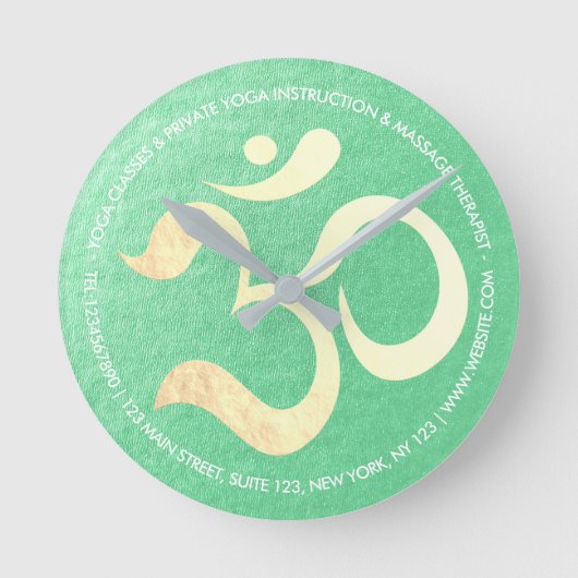 Yoga Studio Meditatie Instructeur Levenscoach OM Ronde Klok (Voorkant)