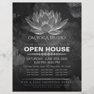 YOGA Studio Meditatie Instructeur Open Huis Lotus Flyer