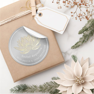 YOGA Studio Meditatie Reiki Instructeur Gouden Lot Ronde Sticker