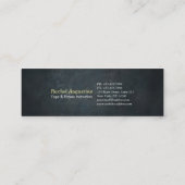 Yoga Studio Meditation Instructor Black Gold Tree Mini Visitekaartje (Achterkant)