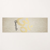 Yoga Studio Meditation Instructor Gold Symbol Yogamat (Voorkant (horizontaal))