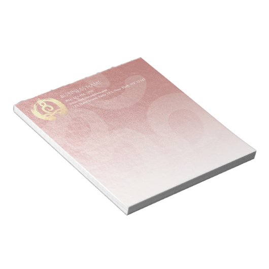 Yoga Studio Meditation Instructor Gold ZEN OM Sign Notitieblok (Schuin)