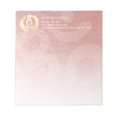 Yoga Studio Meditation Instructor Gold ZEN OM Sign Notitieblok (Voorkant)