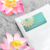 Yoga Studio Meditation Instructor Golden Mandala Etiket