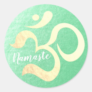 Yoga Studio Meditation Instructor Life Coach om Ronde Sticker
