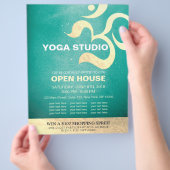 Yoga Studio Meditation Instructor Om Open House Flyer (Hand)