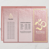 Yoga Studio Meditation Instructor OM Sign Tri Fold (Voorkant / Achterkant)