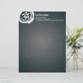 YOGA Studio Meditation Instructor OM & ZEN Symbole Briefhoofd (Staand voorkant)