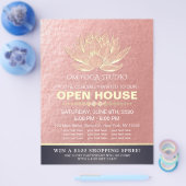 YOGA Studio Meditation Instructor Open House Lotus Flyer (Enkel)