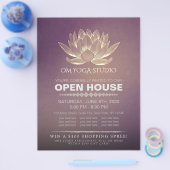 YOGA Studio Meditation Instructor Open House Lotus Flyer (Enkel)