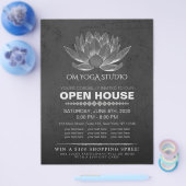 YOGA Studio Meditation Instructor Open House Lotus Flyer (Enkel)