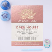 YOGA Studio Meditation Instructor Open House Lotus Flyer (Enkel)