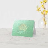 YOGA Studio Meditation Instructor Quote Gold Lotus Kaart (Gele Bloem)