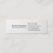 YOGA Studio Meditation Instructor Silver Mandala Mini Visitekaartje (Achterkant)