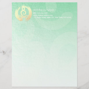 Yoga Studio Meditation Instructor Zen & OM Symbols Briefhoofd
