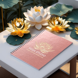 YOGA Studio Meditation Reiki Instructor Gold Lotus Notitieboek