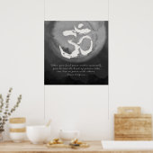 Yoga Studio Meditation Reiki Master OM-gebarenteks Poster (Keuken)