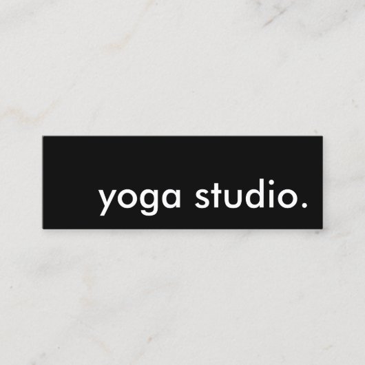 yoga studio. mini visitekaartje (Voorkant)