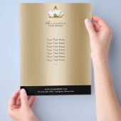 Yoga Studio Modern Lotus Logo Goud Spa Brochure (Hand)