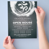 YOGA Studio Open House Calligraphy OM & ZEN Symbol Flyer (Hand)