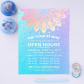 YOGA Studio Open House Gold Foil Mandala Flowers F Flyer (Enkel)