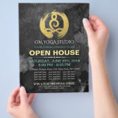 YOGA Studio Open House Meditatie Houding Zen Bord Flyer (Hand)