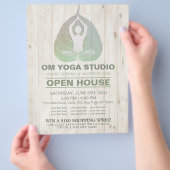 YOGA Studio Open House Meditation Pose Bodhi Leaf Flyer (Hand)
