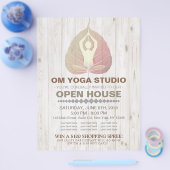 YOGA Studio Open House Meditation Pose Bodhi Leaf Flyer (Enkel)