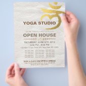 YOGA Studio Open House Meditation Root Chakra Sign Flyer (Hand)