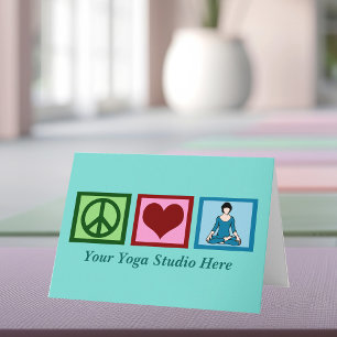 Yoga Studio Peace Love Yoga Carte Turquoise de vac