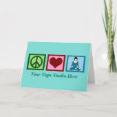 Yoga Studio Peace Love Yoga Carte Turquoise de vac (Devant)