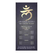 YOGA Studio Price List Root Chakra Mantra LAM Sign Reclamekaart (Voorkant)