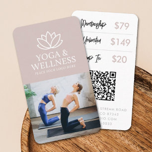 Yoga Studio Promotion Visitekaartje QR Code