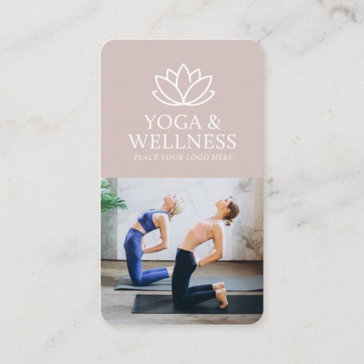 Yoga Studio Promotionnels Carte de visite QR Code (Dos)
