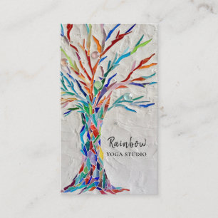 Yoga Studio Rainbow Tree Carte de visite