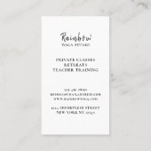 Yoga Studio Rainbow Tree Carte de visite vert (Dos)