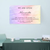 Yoga Studio Roze  heropenen Spandoek (Beurs)