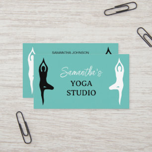 Yoga Studio-sjabloon voor visitekaartjes met pose 