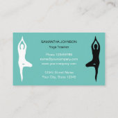 Yoga Studio-sjabloon voor visitekaartjes met pose (Achterkant)