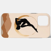 Yoga studio stelt gouden maan moderne abstracte Case-Mate iPhone case (Achterkant (horizontaal))