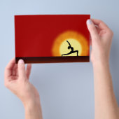 Yoga Studio Sunrise Warrior Pose Silhouette Flyers (Hand)